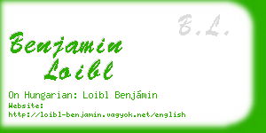 benjamin loibl business card