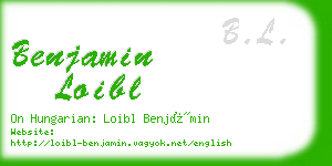 benjamin loibl business card